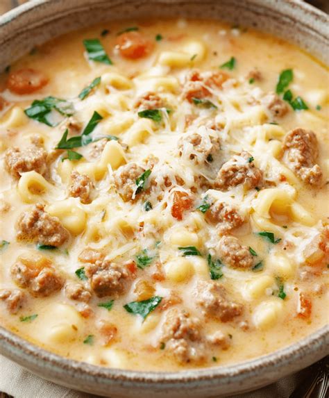 Creamy Parmesan Italian Sausage Soup Recipe Avarecipes