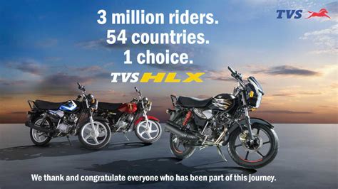 TVS Celebrates 3 Million HLX Series Bikes Sold Throughout The World