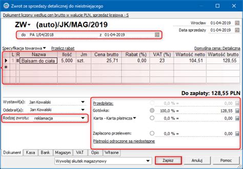 Jak Wystawi Zwrot Do Paragonu Kt Ry Nie Jest Wprowadzony Do Subiekta