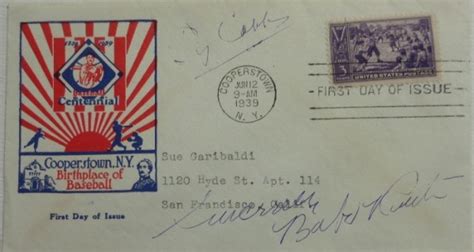 Coach S Corner Babe Ruth Ty Cobb Dual Signed 1939 FDC