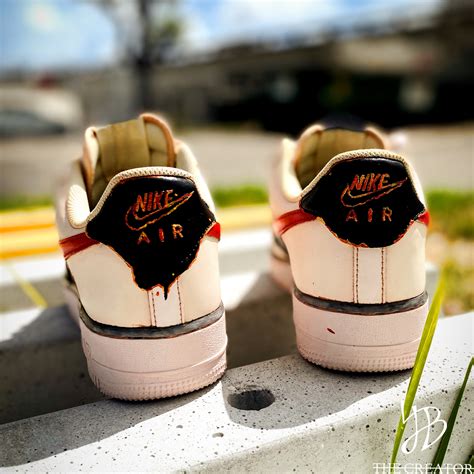 Custom Burning Nike Air Force Size Jsbthecreator