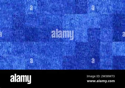 Abstract Video Of Mosaic Textures From Fragments Of Blue Knitted Fabric