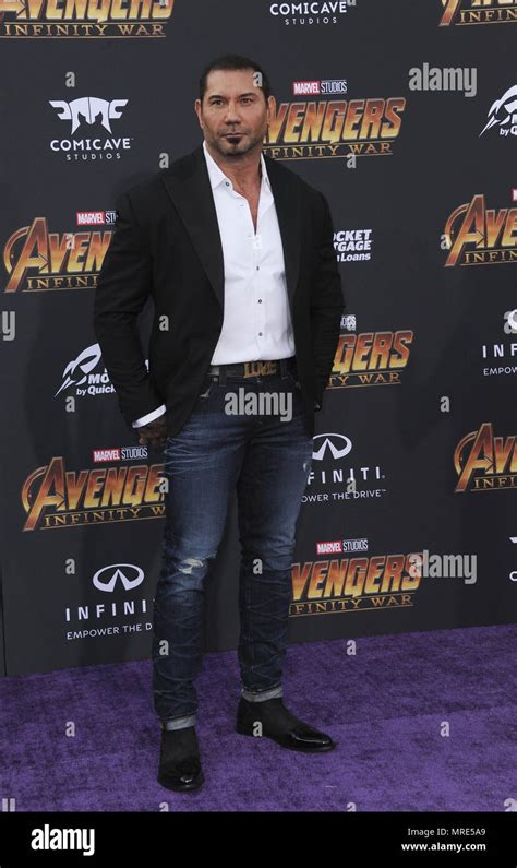 Film Premiere Of Avengers Infinity War Featuring Dave Bautista Where