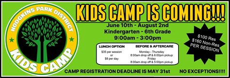 Summer Camp Hodgkins Park District