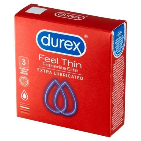 Durex Feel Thin Fetherlite Elite Prezerwatywy Cienkie Przezroczyste X 3