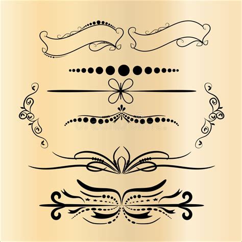 Vintage Decorations Elements Flourishes Calligraphic Ornaments And Frames Stock Vector