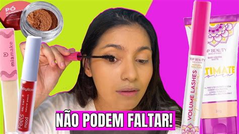 Kit De Maquiagem Para Iniciantes Só Com Baratinhos Make CompletÍssima Youtube