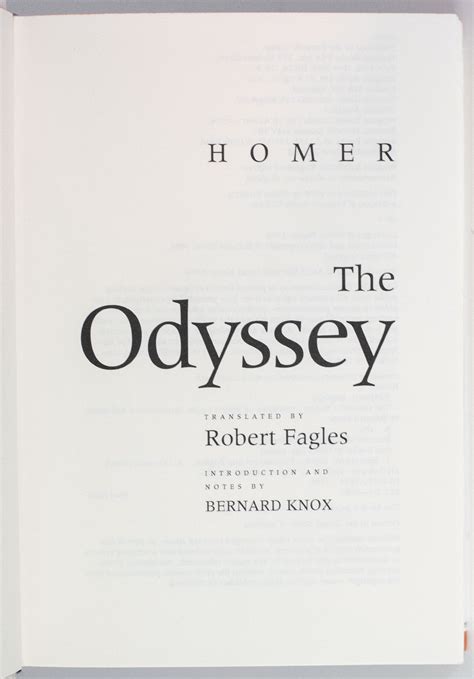 Odyssey Robert Fagles First Edition Signed