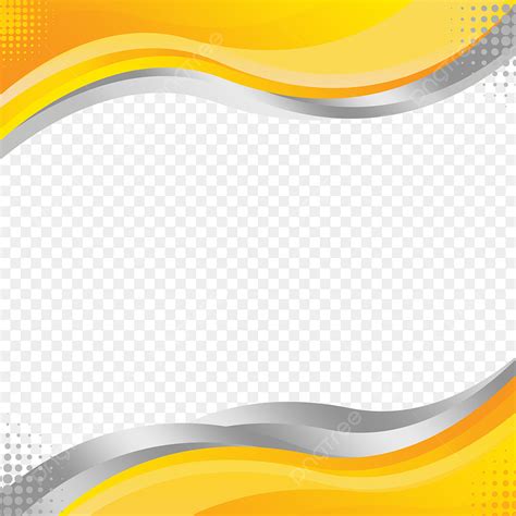 Abstract Yellow Wave White Transparent Wave Yellow Abstract With Gray