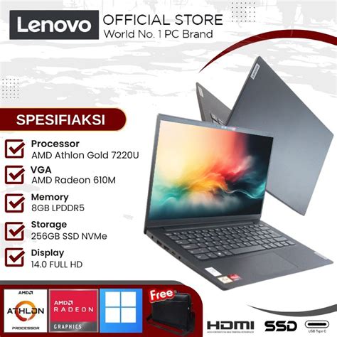 Jual Laptop Lenovo V14 G4 AMN Athlon Gold 7220U Ram 8gb Ssd 256gb 14