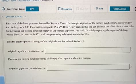 Solved Assignment Score 10 Resources Lx Give Up Hint Chegg