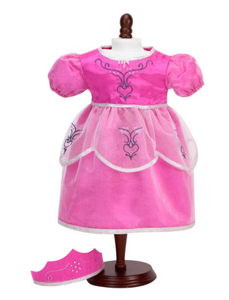 Bitty Baby Doll Hot Pink Princess Dress Matching Crown The Doll Boutique