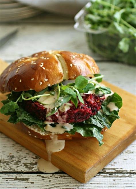 Hungry Couple Beet And Chickpea Burgers With Feta And Tahini