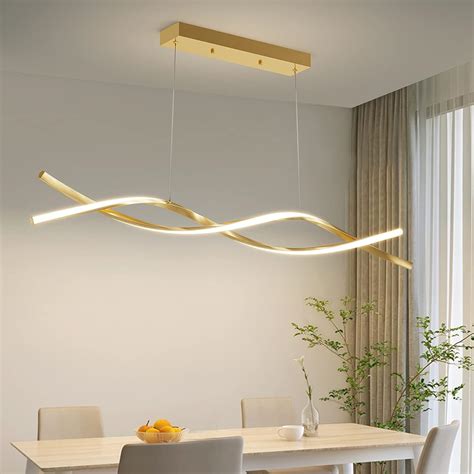 Mikeru Cm Gold Kitchen Island Lights Led Spiral Pendant Light With