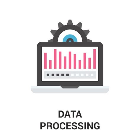 Ícone de processamento de dados Vetor Premium