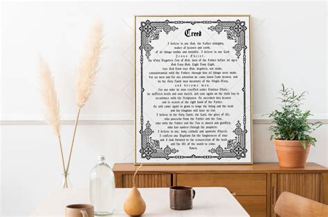 Creed Printable Prayer Nicene Creed Wall Art Digital Download Etsy