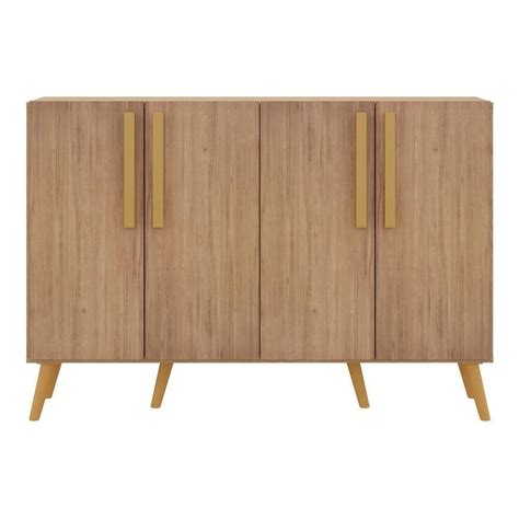 Aparador Buffet Portas P S Retr Viena Rustic Natural