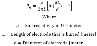 Earth Resistance Calculator For Single Electrode Voltage Disturbance