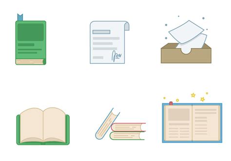 Book Icon Set 94011 Vector Art At Vecteezy