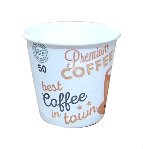 White Disposable Printed Paper Coffee Cup At Rs 9 5 Piece In Deoghar