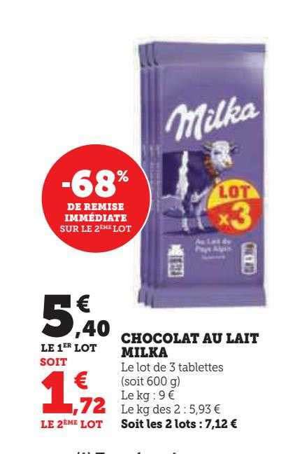 Promo Chocolat Au Lait Milka Chez Super U Icatalogue Fr