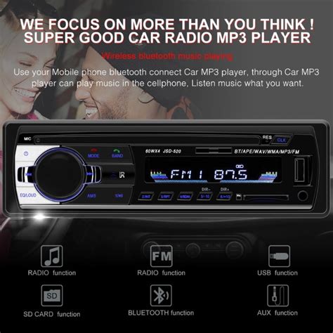 Autoradio Jsd Auto Stereo Din Car Radio V Bluetooth V Fm Aux