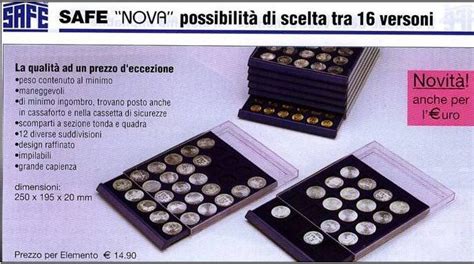 Cassettiera per monete Safe Nova cod 6324 Filatelia Negrì