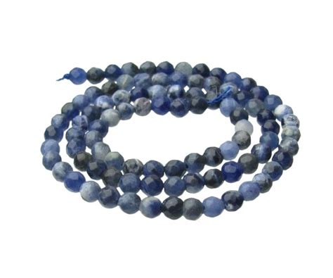 Sodalite Faceted Round Gemstone Beads 4mm Strand My Beads