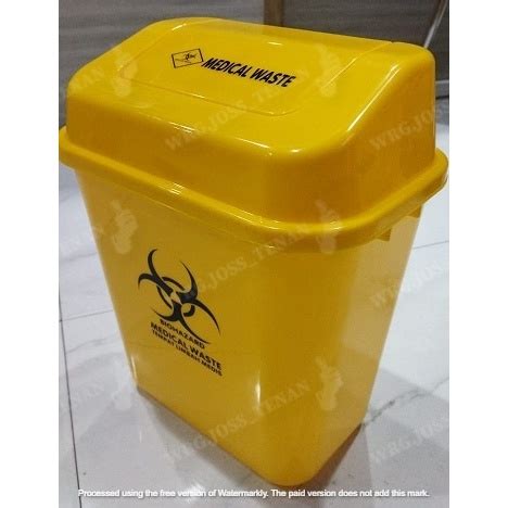 Jual Yellow Plastic Medical Thrash Bin Tempat Sampah Limbah Medis