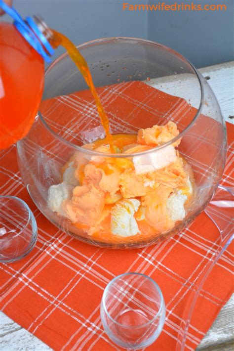 Orange Sherbet Punch With Sprite