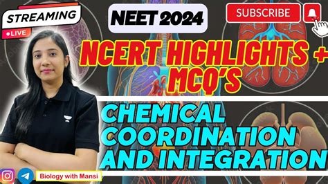 Ncert Highlights Mcq S Chemical Coordination And Integration Neet