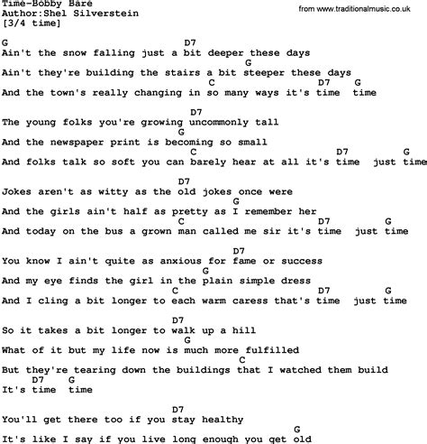 Country Music Time Bobby Bare Lyrics And Chords