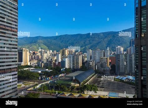 Beautiful View Of Tall Buildings In Caracas Venezuela With Tall