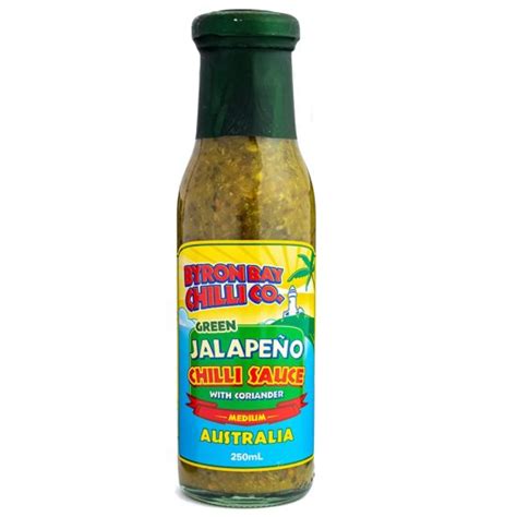 Chilli Sauce Green Jalapeno Chilli Sauce With Coriander Byronbay