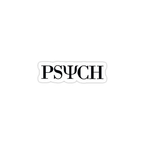 Psych Symbol Sticker Sticker For Sale By Madison Sylvester