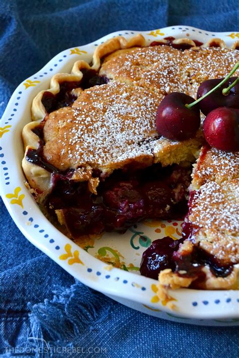 Homemade Cherry Cobbler Pie The Domestic Rebel