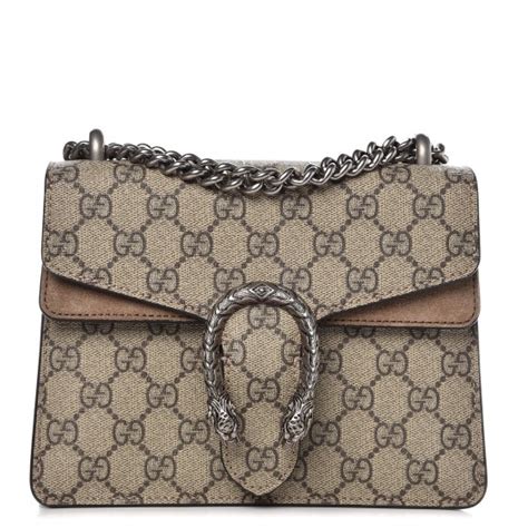 GUCCI GG Supreme Monogram Mini Dionysus Shoulder Bag Taupe 294031