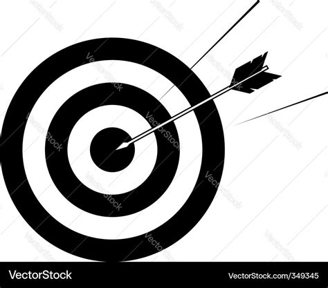 Target and arrow Royalty Free Vector Image - VectorStock