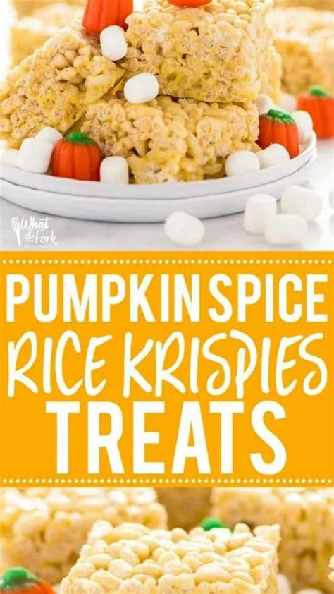 Gluten Free Pumpkin Spice Rice Krispies Treats Pumpkin Recipes