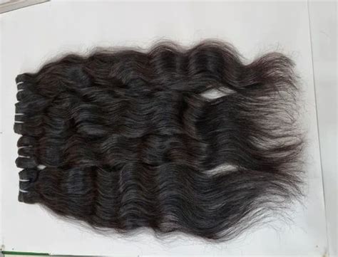 Black Indian Unprocessed Temple Raw Hair Extensions For Personal At Rs