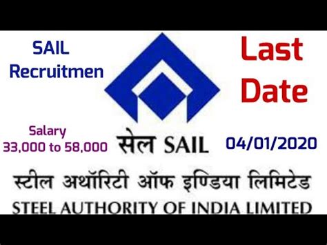 Steel Authority Of India Limited Sail Manager Posts Apply Now Youtube