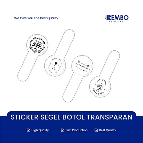 Jual Cetak Stiker Segel Botol Dan Toples Transparan Sticker Segel