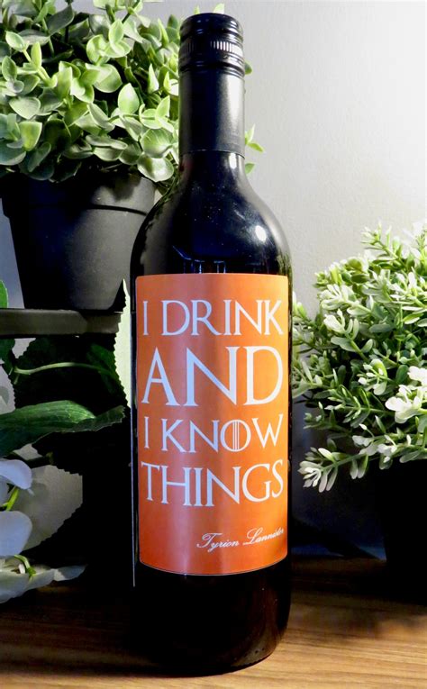 Game of Thrones Wine Labels Quotes Digital File Wedding Table ...