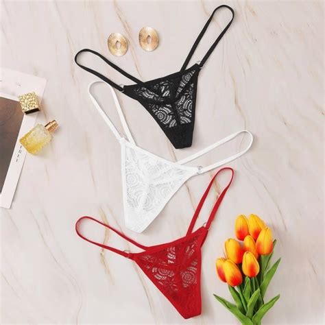PCS Sexy Lingerie Dentelle Ouverte String Culotte G Pantalon Lingerie Sous Vêtements