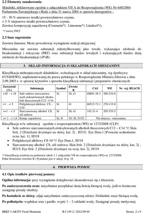 KARTA CHARAKTERYSTYKI PDF Darmowe Pobieranie