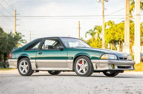 For Sale 1992 Ford Mustang Gt Hatchback Deep Emerald Greentitanium