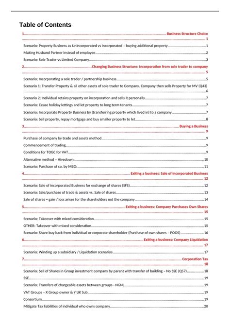 Summary Icaew Business Planning Taxation Bpt Open Book Notes