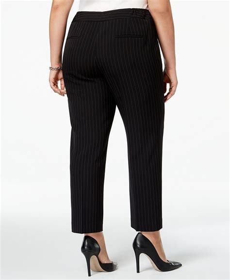 Kasper Plus Size Pinstriped Slim Leg Pants Macys