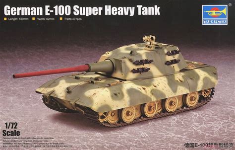 German Army Super Heavy Tank E 100 Plastic Model Package1