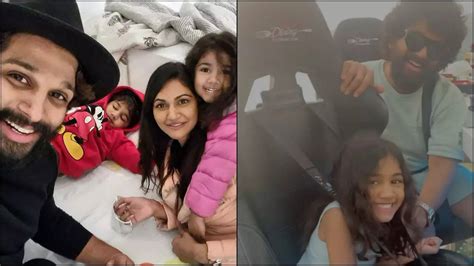 Pushpa Star Allu Arjun Enjoys Mid Air Meal With Daughter Arha In Goa